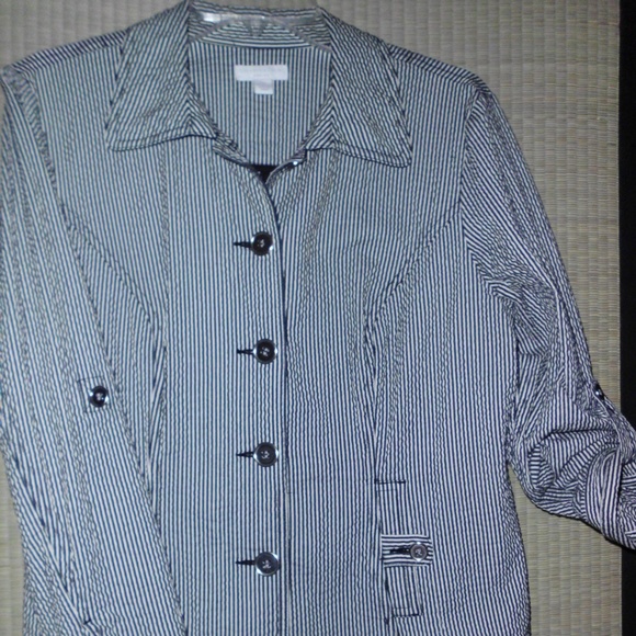 Charter Club cotton seersucker short jacket, P/L - Picture 1 of 5